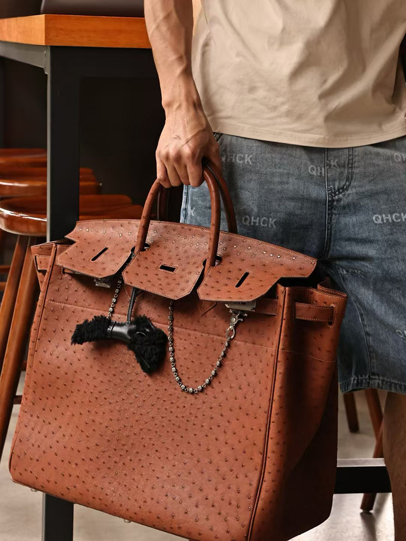 エルメス メンズバッグ 人気 エルメス オータクロア 50cm フォーブ オーストリッチ シルバー金具 2412902 オータクロア50 定価 - 画像 (4)
