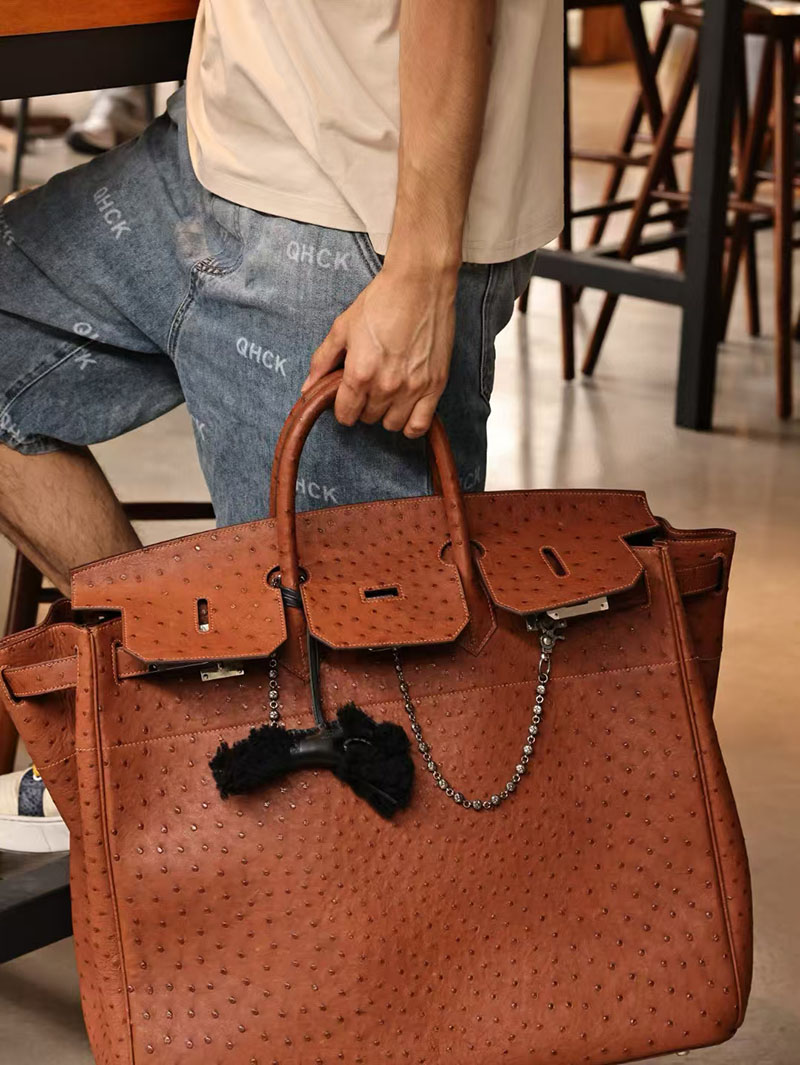 エルメス メンズバッグ 人気 エルメス オータクロア 50cm フォーブ オーストリッチ シルバー金具 2412902 オータクロア50 定価 - 画像 (2)