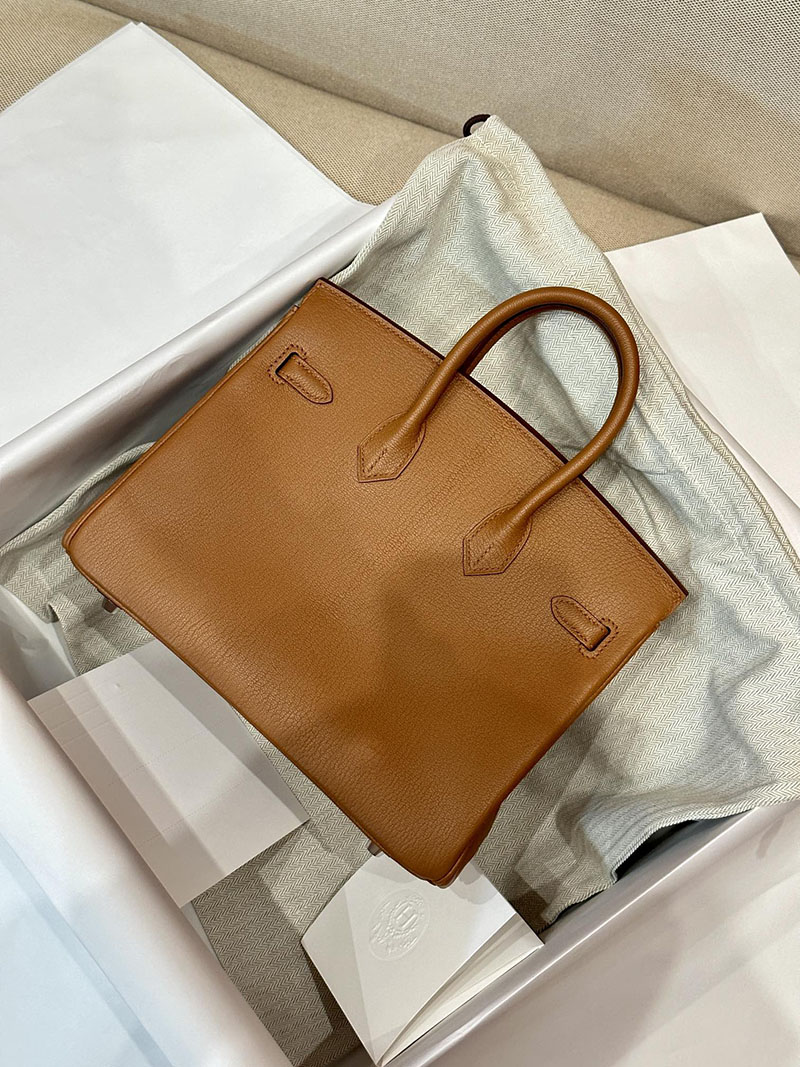 エルメス HERMES バーキン25 ゴールド シェブルミゾル シルバー金具 2412907 バーキン 25 新品 - 画像 (4)