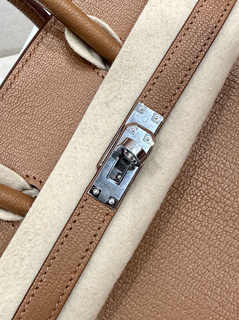 エルメス HERMES バーキン25 ゴールド シェブルミゾル シルバー金具 2412907 バーキン 25 新品 - 画像 (3)