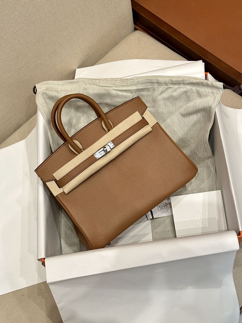 エルメス HERMES バーキン25 ゴールド シェブルミゾル シルバー金具 2412907 バーキン 25 新品 - 画像 (2)