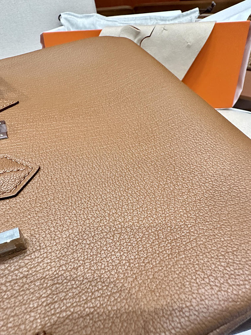 エルメス HERMES バーキン25 ゴールド シェブルミゾル シルバー金具 2412907 バーキン 25 新品 - 画像 (11)