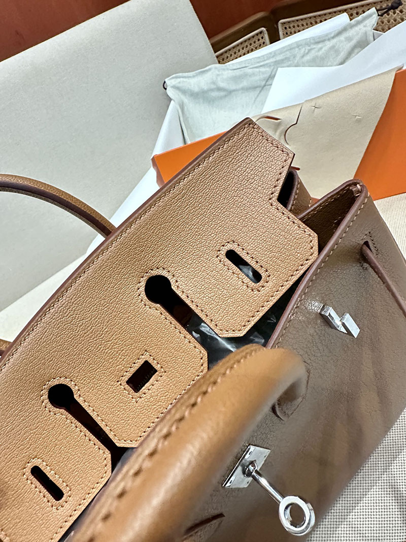 エルメス HERMES バーキン25 ゴールド シェブルミゾル シルバー金具 2412907 バーキン 25 新品 - 画像 (10)