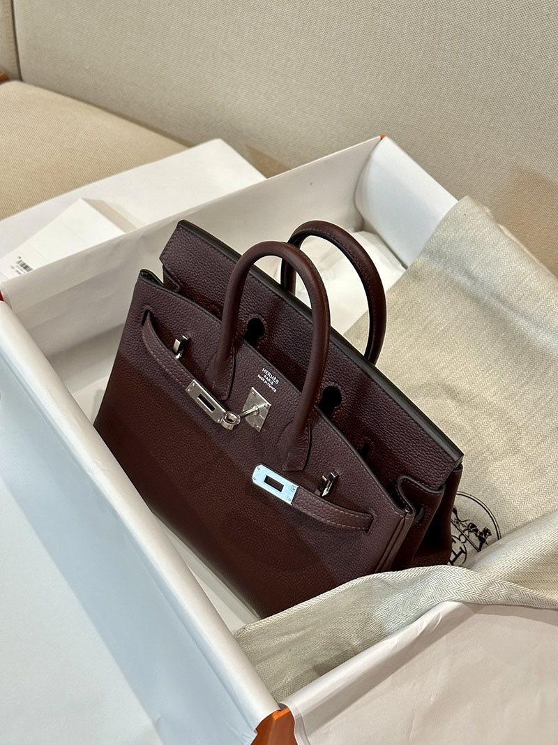 エルメス HERMES バーキン25 ルージュセリエ トゴ シルバー金具 2412908 バーキン 25 新品 - 画像 (12)
