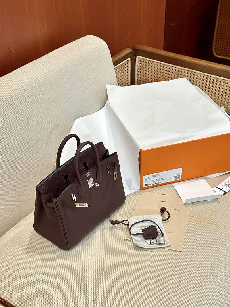 エルメス HERMES バーキン25 ルージュセリエ トゴ シルバー金具 2412908 バーキン 25 新品 - 画像 (9)