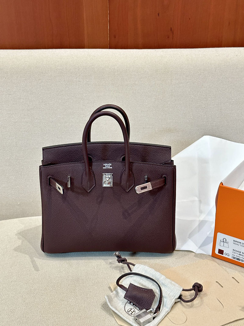 エルメス HERMES バーキン25 ルージュセリエ トゴ シルバー金具 2412908 バーキン 25 新品 - 画像 (8)