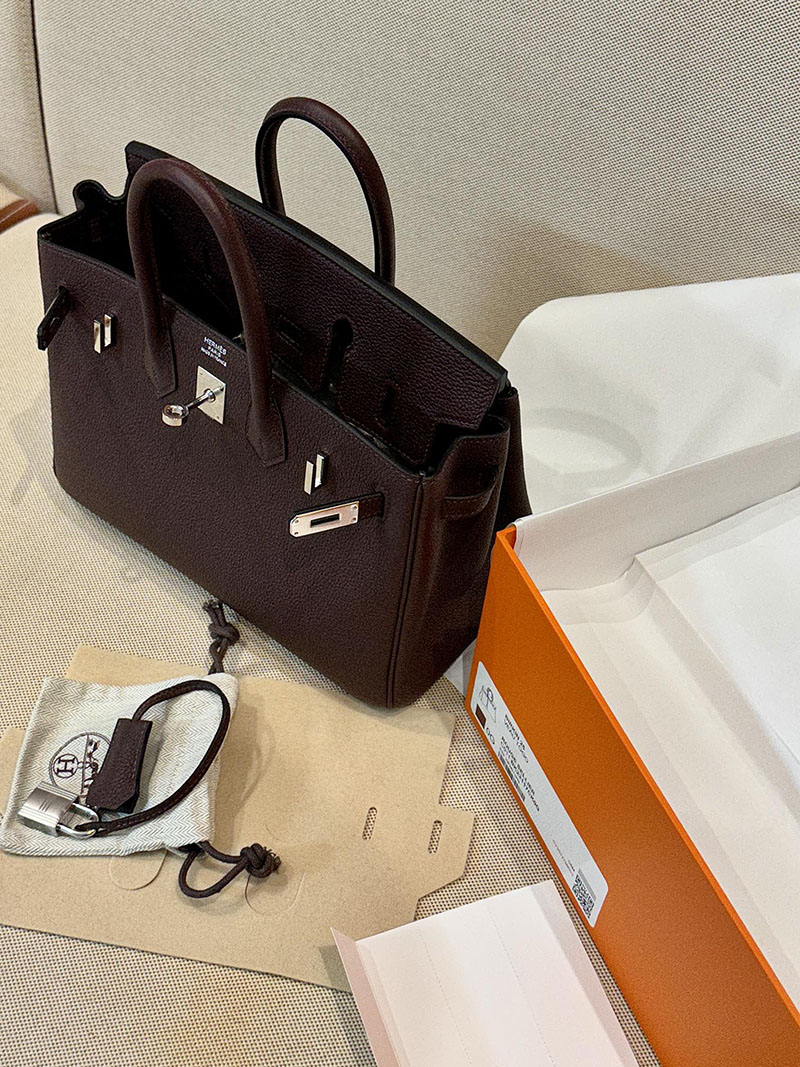 エルメス HERMES バーキン25 ルージュセリエ トゴ シルバー金具 2412908 バーキン 25 新品 - 画像 (7)