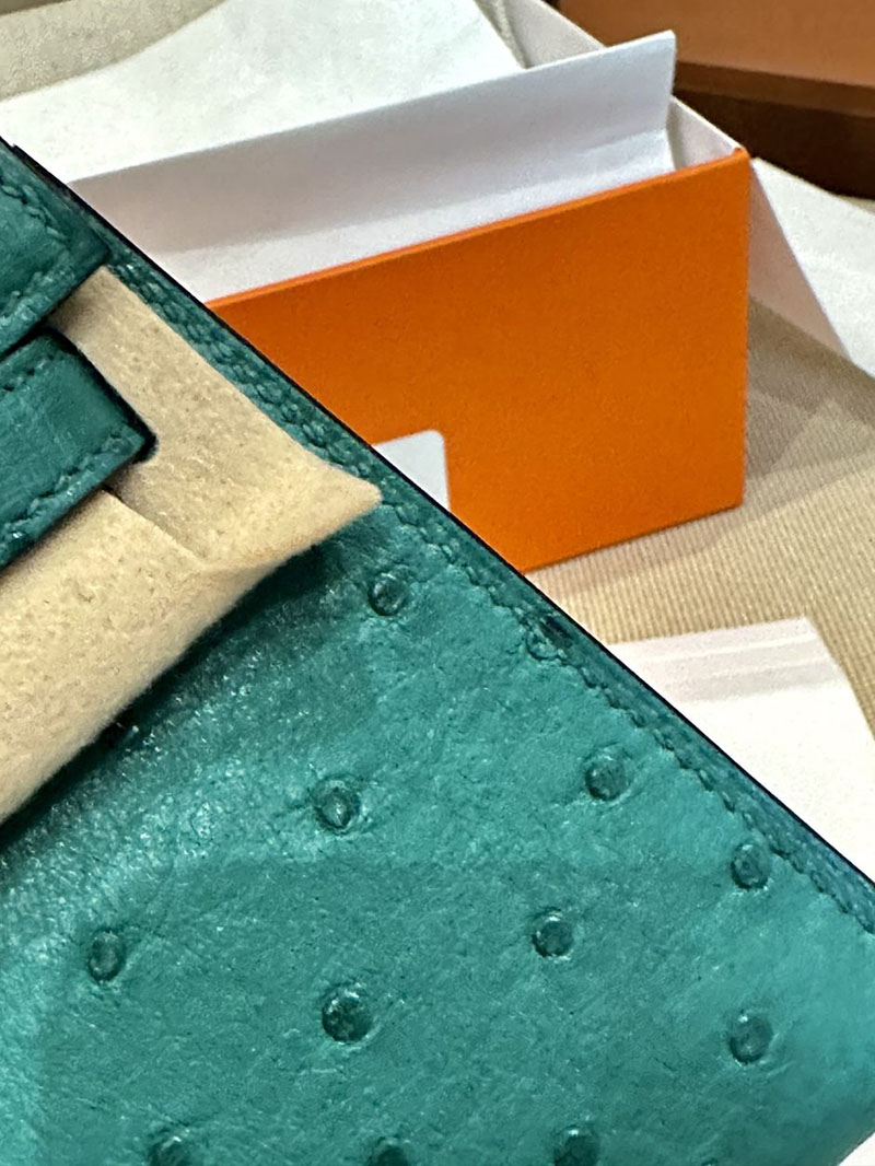 エルメス HERMES ケリーミニ 20 外縫い ヴェールヴェルティゴ オーストリッチ ゴールド金具 2412922 ブランドミニバッグ人気 - 画像 (11)