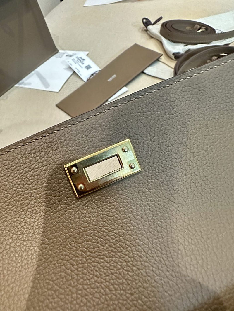 エルメスケリーリュック HERMES エルメス ケリーダンス2 ベージュドゥワイマール エバーカラー ゴールド金具 2412924 - 画像 (5)