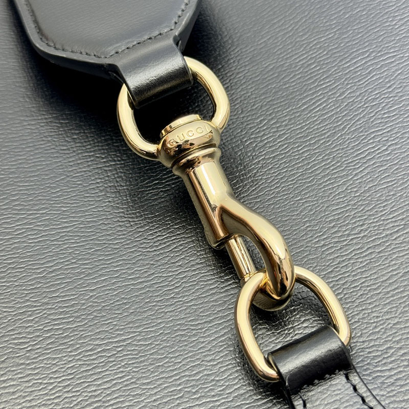グッチ バッグ 新作 GUCCI ミディアム バケット ショルダーバッグ 782904 AADDY 1060 ブラック グッチ ダイアナ 芸能人 - 画像 (5)