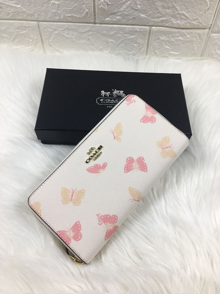 最高級 コーチ財布コピー レディース 財布 ラウンドジップ長財布 F69673 GD/HA ゴールド×チョーク ゴールド金具 コーチ 長財布 レディース 人気 - 画像 (8)