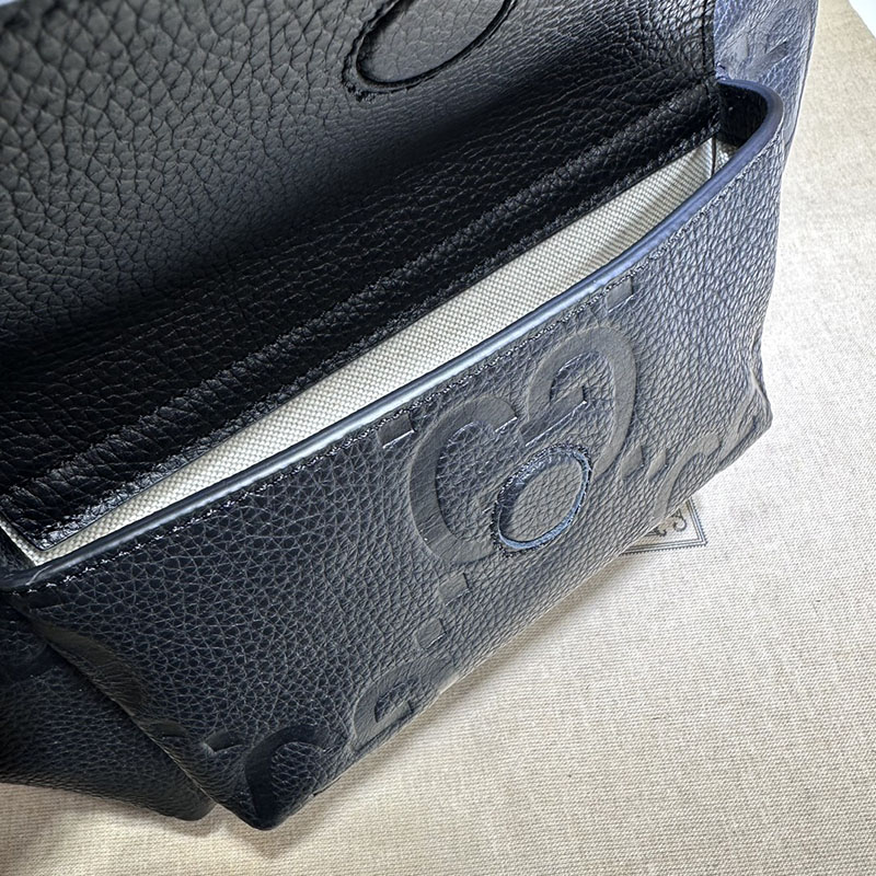 グッチ バッグ 新作 GUCCI ジャンボGG ベルトバッグ 645093 AABY7 1000 ブラック グッチ ボディバッグ メンズ - 画像 (3)