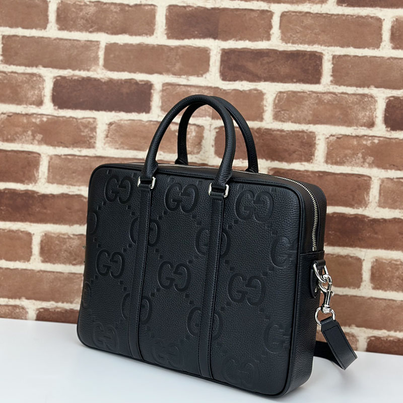グッチ バッグ 新作 GUCCI ジャンボ GG ブリーフケース 792264 AABY0 1000 ブラック グッチ ビジネスバッグ アウトレット - 画像 (9)