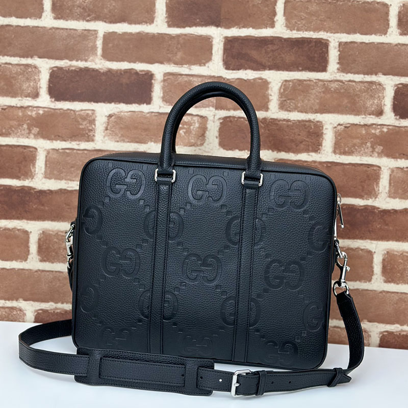 グッチ バッグ 新作 GUCCI ジャンボ GG ブリーフケース 792264 AABY0 1000 ブラック グッチ ビジネスバッグ アウトレット - 画像 (8)