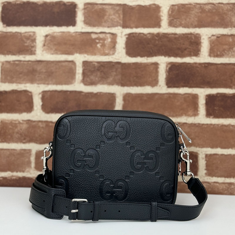 グッチ バッグ 新作 GUCCI ジャンボGG スモール クロスボディバッグ 794088 AABY0 1000 ブラック グッチ 鞄 メンズ - 画像 (8)