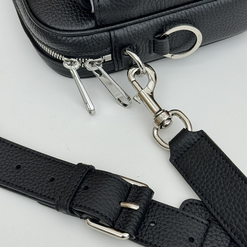 グッチ バッグ 新作 GUCCI ジャンボGG スモール クロスボディバッグ 794088 AABY0 1000 ブラック グッチ 鞄 メンズ - 画像 (5)