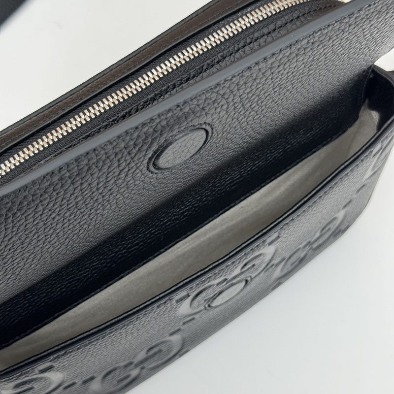 グッチ バッグ 新作 GUCCI ジャンボGG スモール クロスボディバッグ 794088 AABY0 1000 ブラック グッチ 鞄 メンズ - 画像 (2)