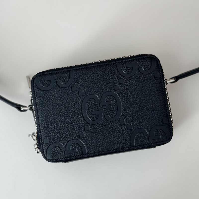 グッチ バッグ 新作 GUCCI ジャンボGG スーパーミニバッグ 816958 AABY7 1000 ブラック グッチ ミニバッグ アウトレット - 画像 (6)