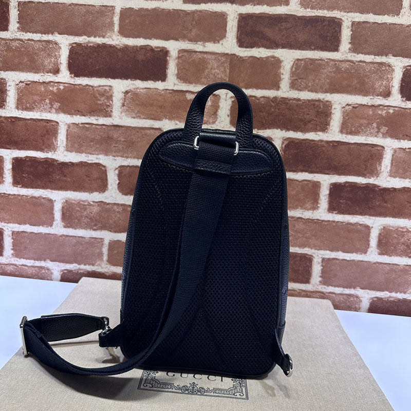 グッチ バッグ 新作 GUCCI ジャンボ GG クロスボディバッグ 766937 AACWY 1000 ブラック グッチ ボディバッグ メンズ - 画像 (8)