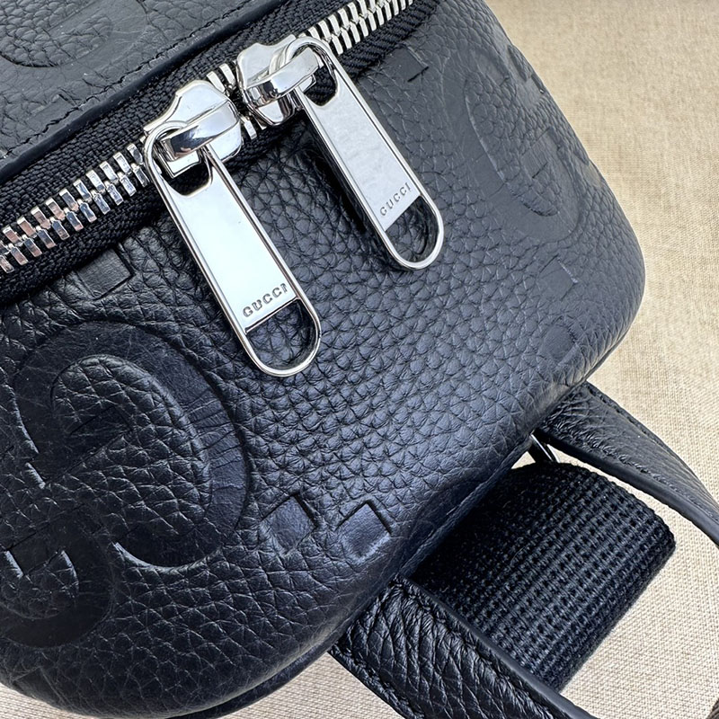 グッチ バッグ 新作 GUCCI ジャンボ GG クロスボディバッグ 766937 AACWY 1000 ブラック グッチ ボディバッグ メンズ - 画像 (3)