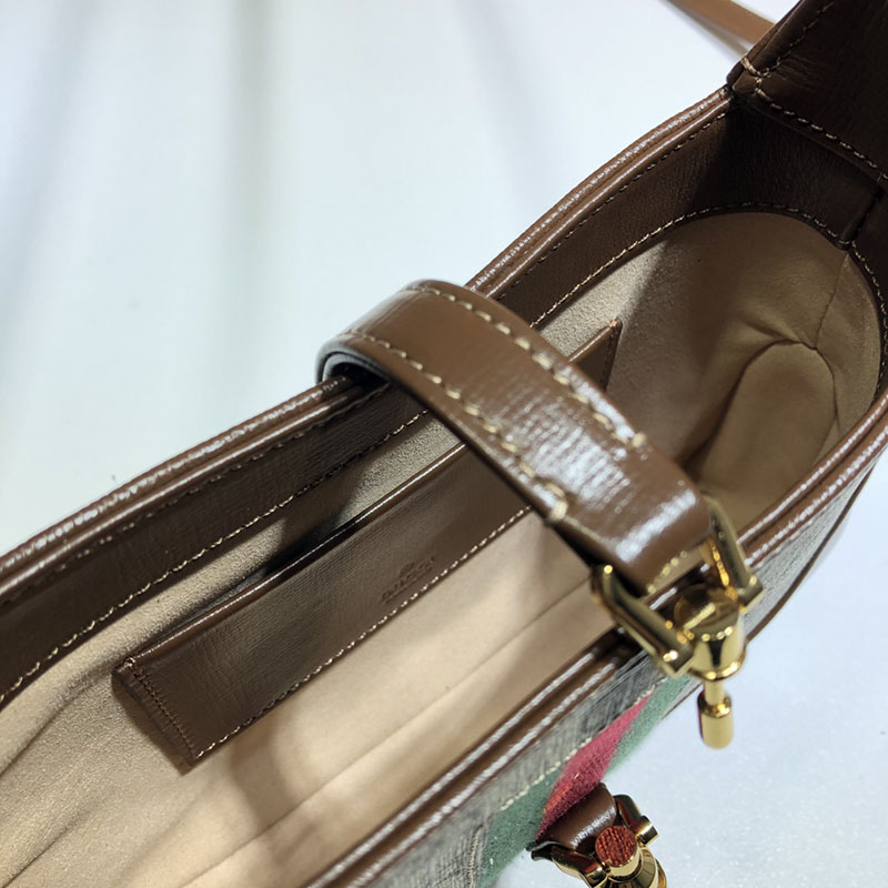 グッチ バッグ 新作 GUCCI ジャッキー 1961 ミニ バッグ 637092 HUHHG 8565 ベージュ/ブラウン レディース グッチ ミニバッグ 人気 - 画像 (4)
