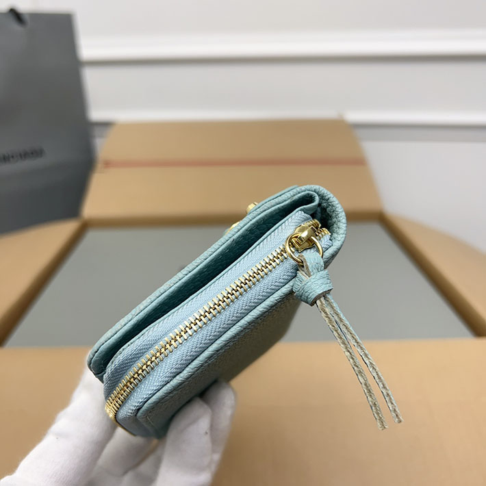 最高級 バレンシアガ財布コピー 二つ折り財布 クラシック 310699D940G4762 ライトブルー ゴールド金具 バレンシアガ 二つ折り財布 レディース - 画像 (7)