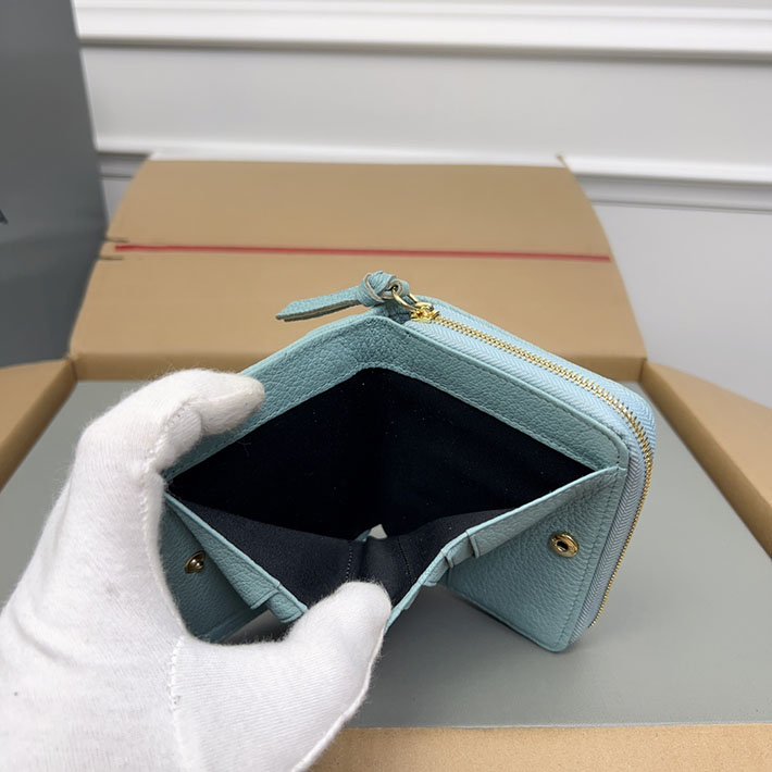 最高級 バレンシアガ財布コピー 二つ折り財布 クラシック 310699D940G4762 ライトブルー ゴールド金具 バレンシアガ 二つ折り財布 レディース - 画像 (3)
