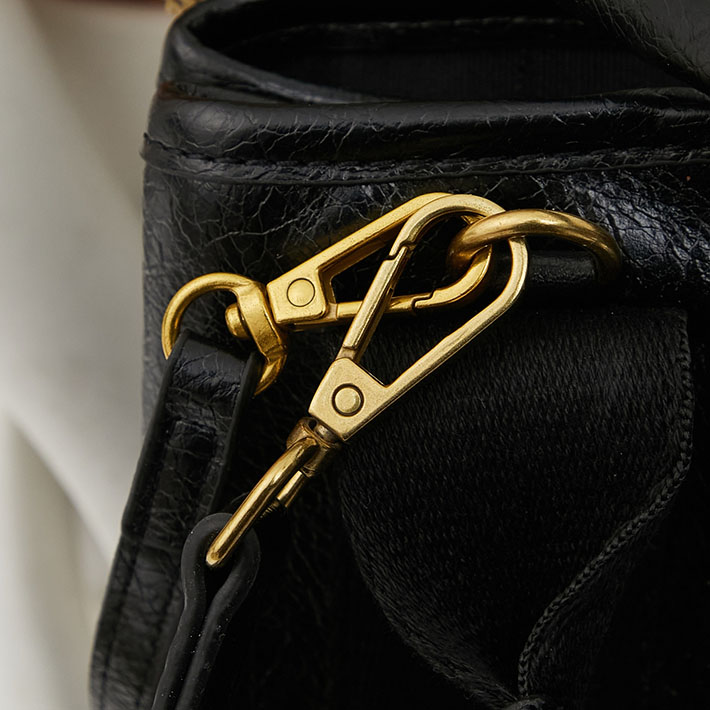 バレンシアガNAVY SMALL CABAS ネイビー スモール カバス ハンドバッグ 3399332HH3N1000 ブラック ゴールド金具 バレンシアガ トートバッグ キャンバス - 画像 (4)