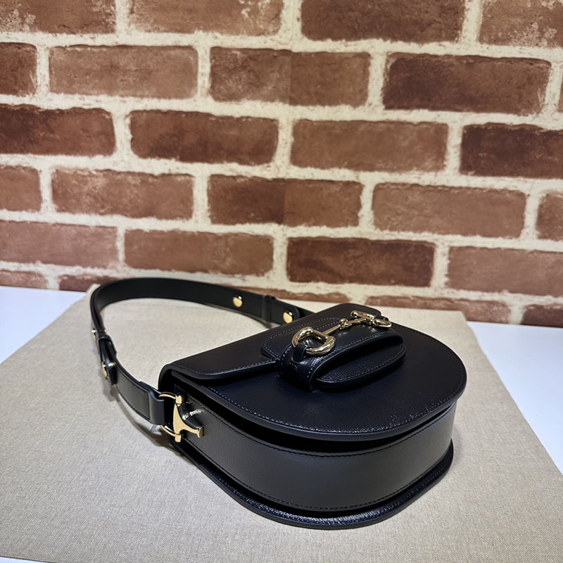 グッチ バッグ 新作 GUCCI グッチ ホースビット 1955 ミニ ラウンドバッグ 760191 1AAQD 1000 ブラック 激安 ブランド 通販 - 画像 (7)