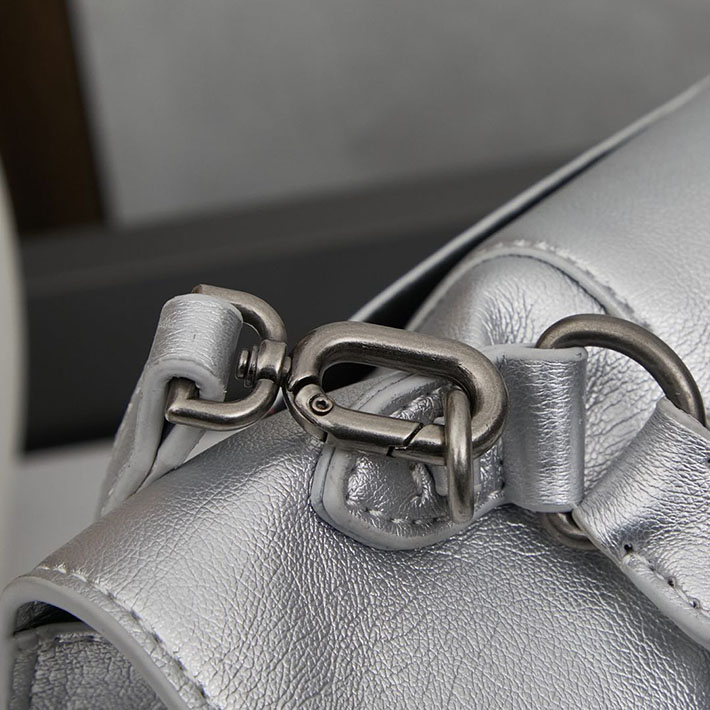 最高級 バレンシアガバッグコピー HOURGLASS HINGE ミディアムハンドバッグ 7612112AAVC8110 シルバー シルバー金具 バレンシアガアウトレット店舗 - 画像 (5)