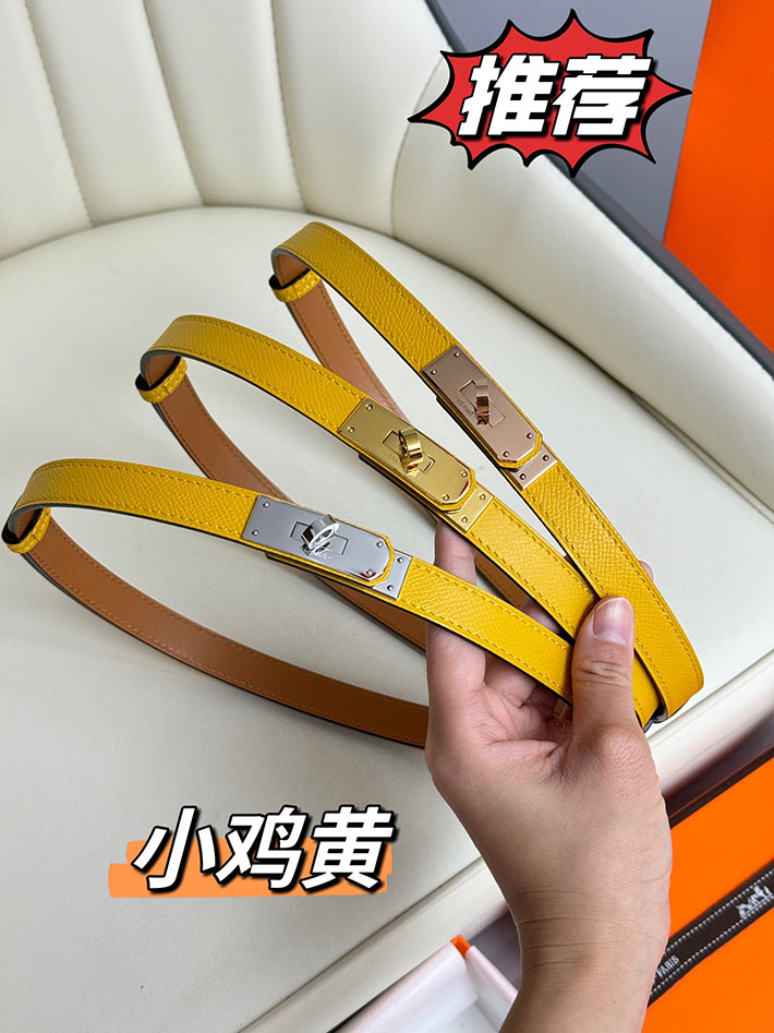 最高級エルメススーパーコピー エルメスベルトコピー 18mm レディースベルト ジョーヌアンブル 2517401 シルバー金具 エルメス ベルト レディース 人気 - 画像 (3)