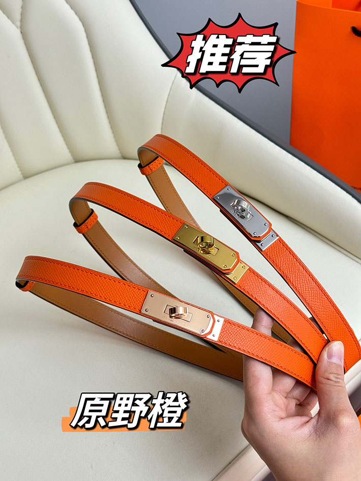 最高級エルメススーパーコピー エルメスベルトコピー 18mm レディースベルト オレンジ 2517402 シルバー金具 エルメスベルト値段 - 画像 (3)