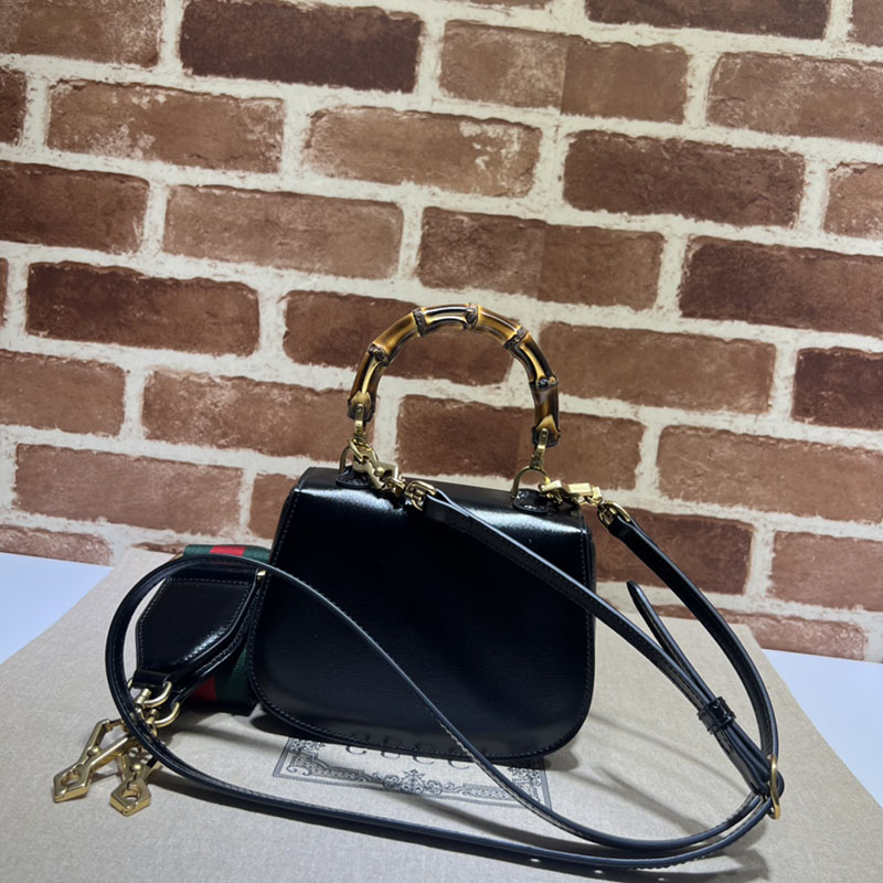 グッチ バッグ 未使用品 GUCCI バンブー 1947 ミニ トップハンドルバッグ 686864 10ODP 1060 ブラック ハイ ブランド 一覧 - 画像 (8)