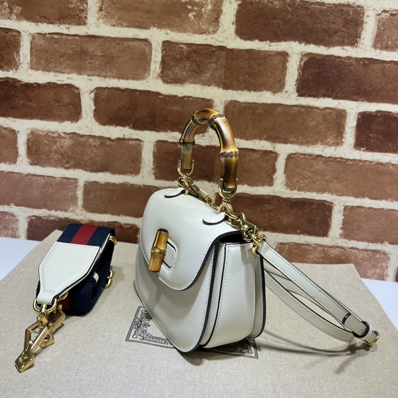 グッチ バッグ 未使用品 GUCCI バンブー 1947 ミニ トップハンドルバッグ 686864 10ODT 8454 ホワイト ハイ ブランド 一覧 - 画像 (9)