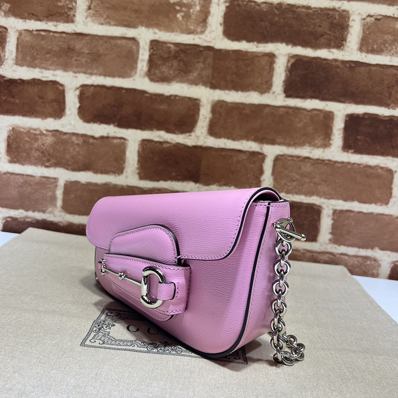 グッチ バッグ 未使用品 GUCCI ホースビット 1955 ミニ ショルダーバッグ 774209 1DB0N 5823 ピンク ハイブランド レディース - 画像 (9)