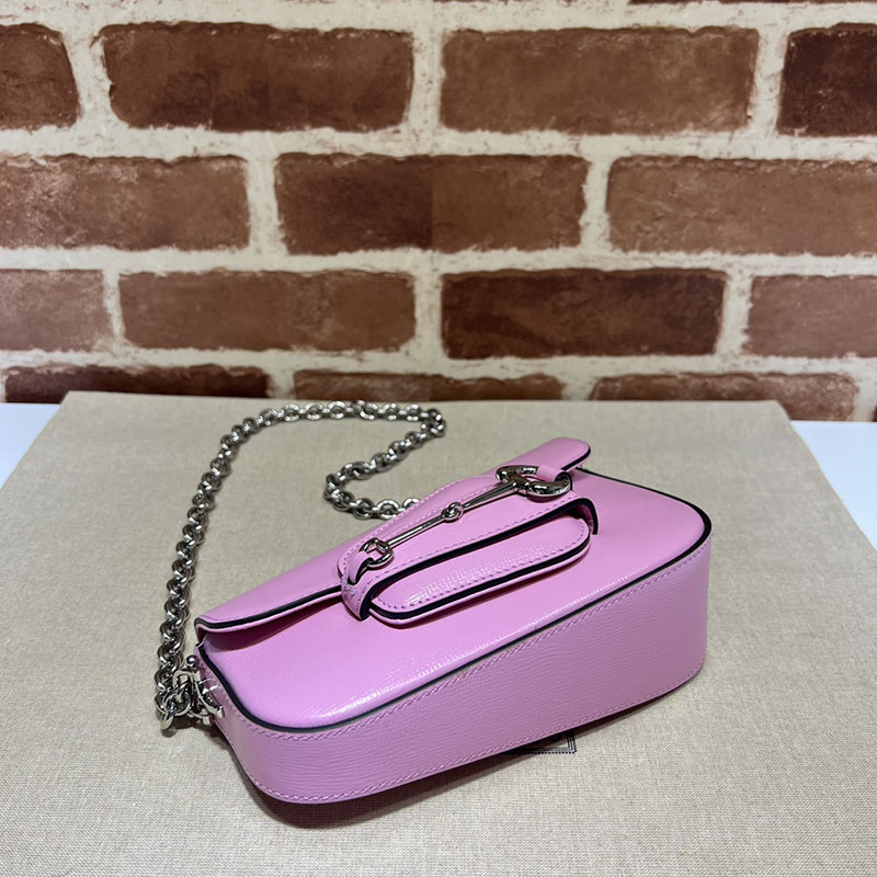 グッチ バッグ 未使用品 GUCCI ホースビット 1955 ミニ ショルダーバッグ 774209 1DB0N 5823 ピンク ハイブランド レディース - 画像 (7)