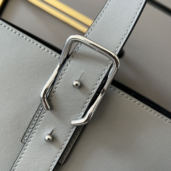 ロエベ 通勤バッグ レディース LOEWE バックル-ホリゾンタル-トート B692K99X02-7240 アスファルトグレー クラシックカーフ シルバー金具 - 画像 (5)