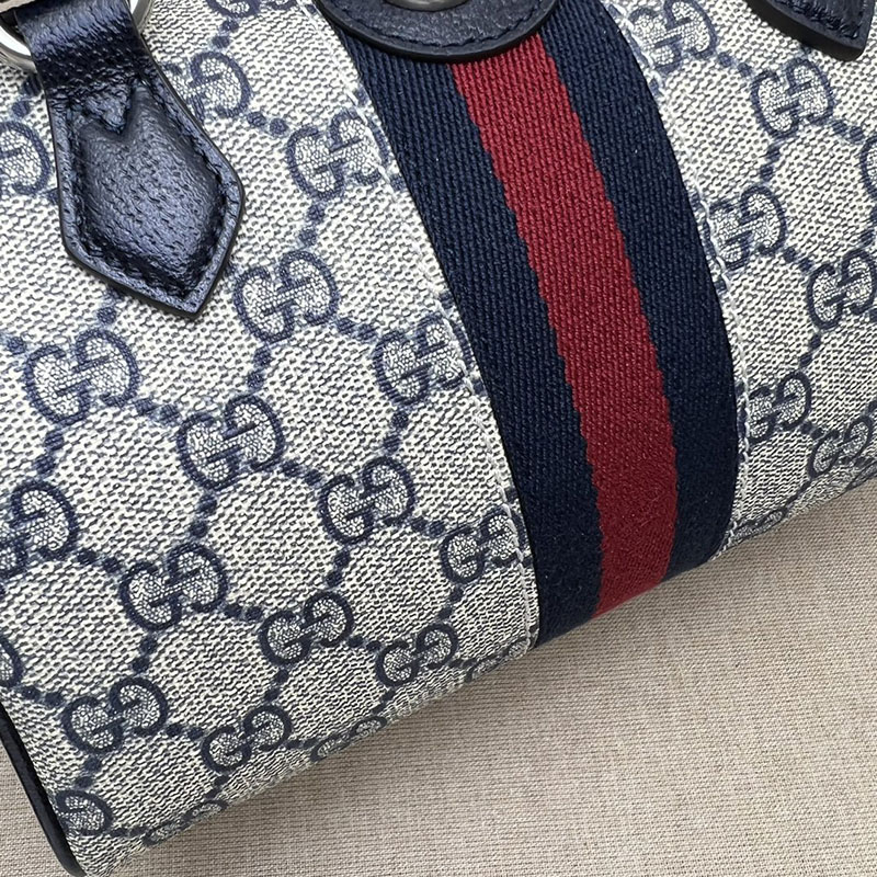 グッチ バッグ 未使用品 GUCCI オフィディア ミニ トップハンドルバッグ 772053 96IWG 4076 ベージュ/ブルー ミニボストンバッグ 人気 ブランド - 画像 (5)
