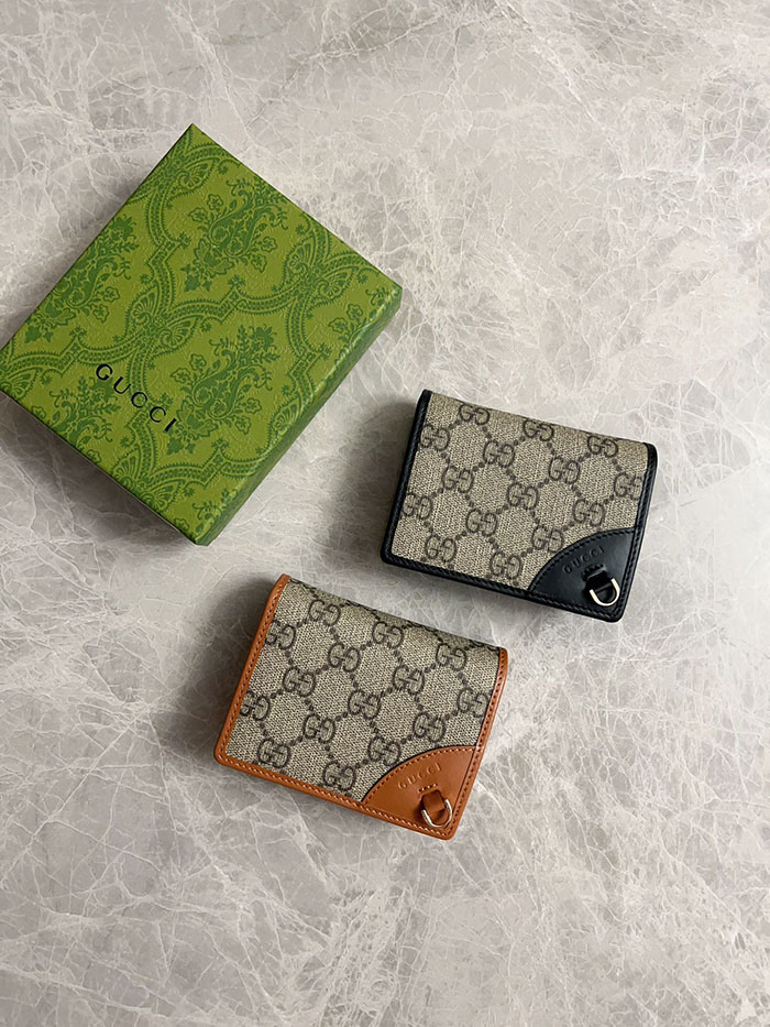 グッチ GGエンブレム ミニ ウォレット 820692 FAD6L 9758 ベージュ&ダークブラウン gucci ミニ財布 人気 - 画像 (3)
