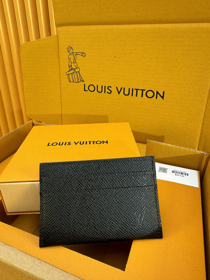 並行輸入品 ルイヴィトン カードケース ポルト カルト・サーンプル M32730 RFID タイガ・レザー ブラック lv カードケース 薄型 人気 - 画像 (7)