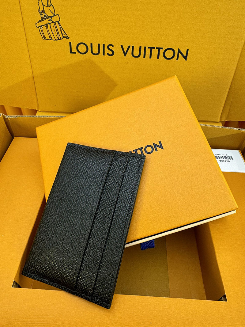 並行輸入品 ルイヴィトン カードケース ポルト カルト・サーンプル M32730 RFID タイガ・レザー ブラック lv カードケース 薄型 人気 - 画像 (6)