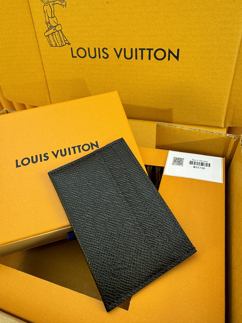 並行輸入品 ルイヴィトン カードケース ポルト カルト・サーンプル M32730 RFID タイガ・レザー ブラック lv カードケース 薄型 人気 - 画像 (5)