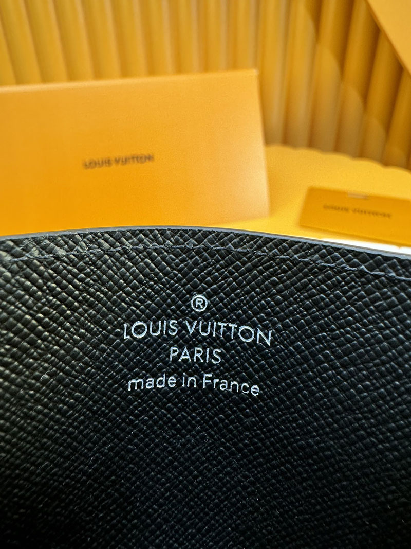 並行輸入品 ルイヴィトン カードケース ポルト カルト・サーンプル M32730 RFID タイガ・レザー ブラック lv カードケース 薄型 人気 - 画像 (3)