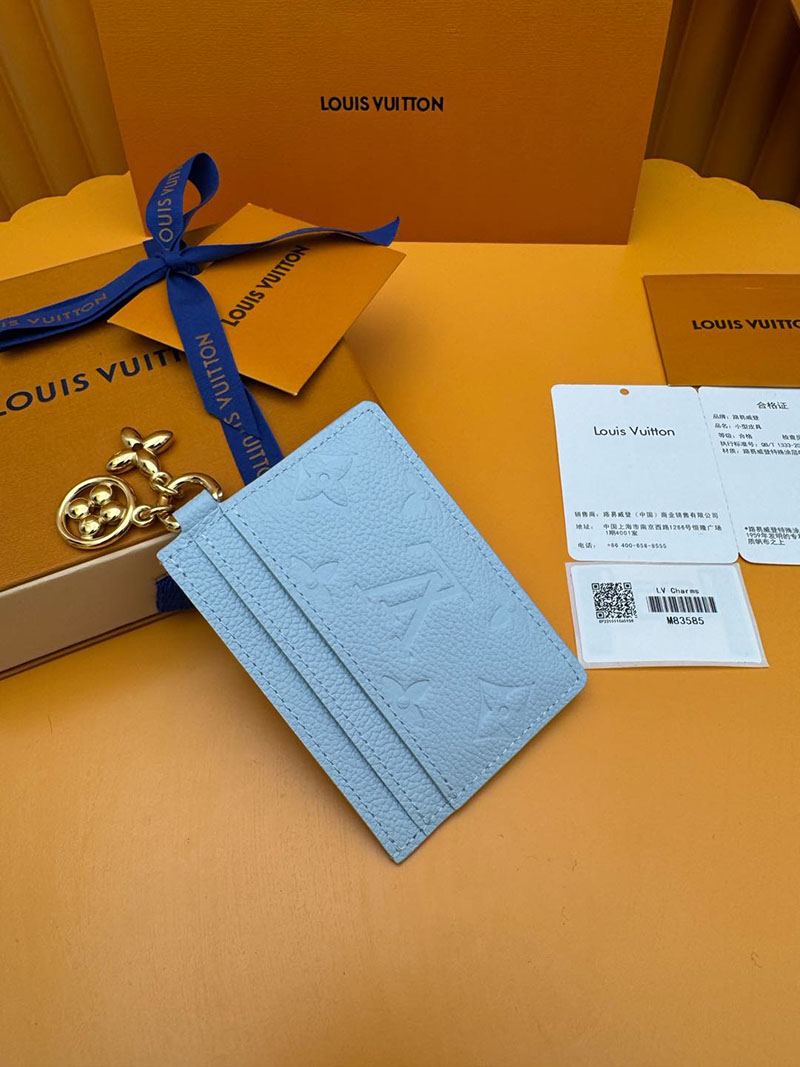 並行輸入品 ルイヴィトン アンプラント ポルト カルト・LV チャーム M83585 RFID モノグラム ブルー ヴィトン カードケース 使い方 - 画像 (7)