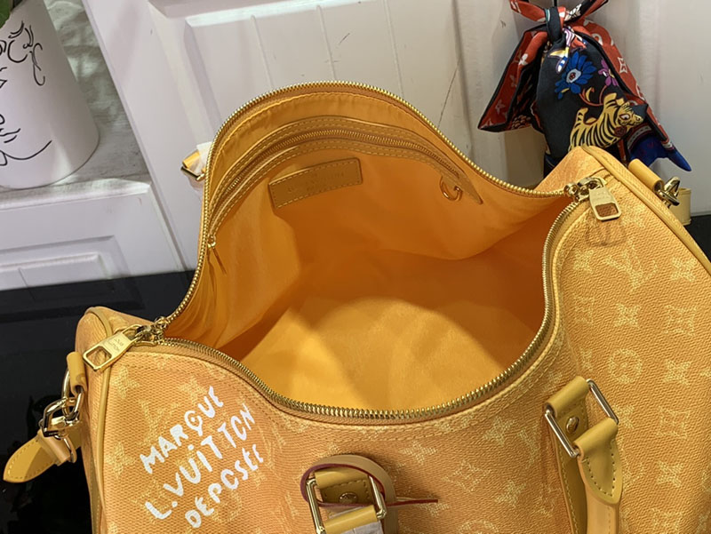 ルイヴィトン キーポル・バンドリエール 45 イエロー M12880 モノグラム ゴールド金具 キーポル45 定価 - 画像 (4)