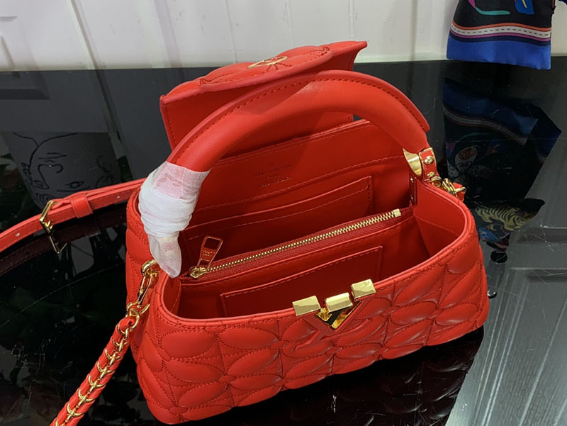 ルイヴィトン カプシーヌ EW MINI リップスティック レッド M25332 ラムレザー ゴールド金具 ルイヴィトン カプシーヌ 値上げ - 画像 (2)