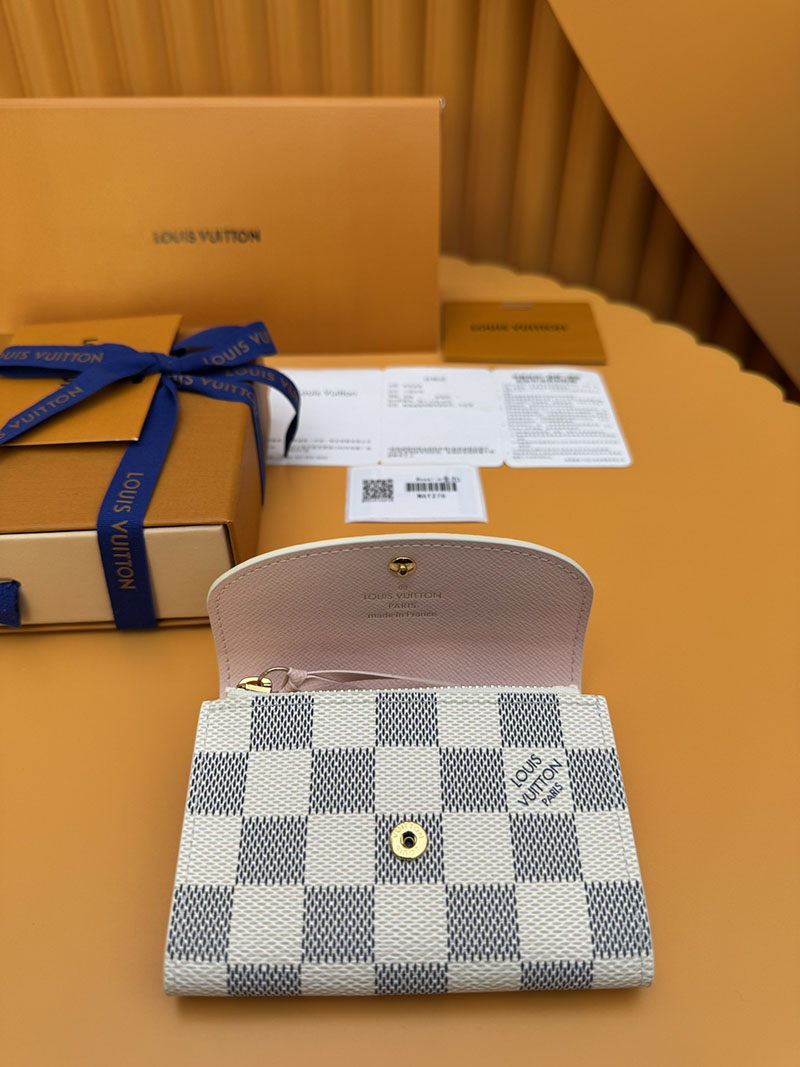 激安サイト ルイヴィトン ポルトモネ・ロザリ N61276 RFID ダミエ ローズ バレリーヌ ピンク ブランド財布 アウトレットモール - 画像 (5)