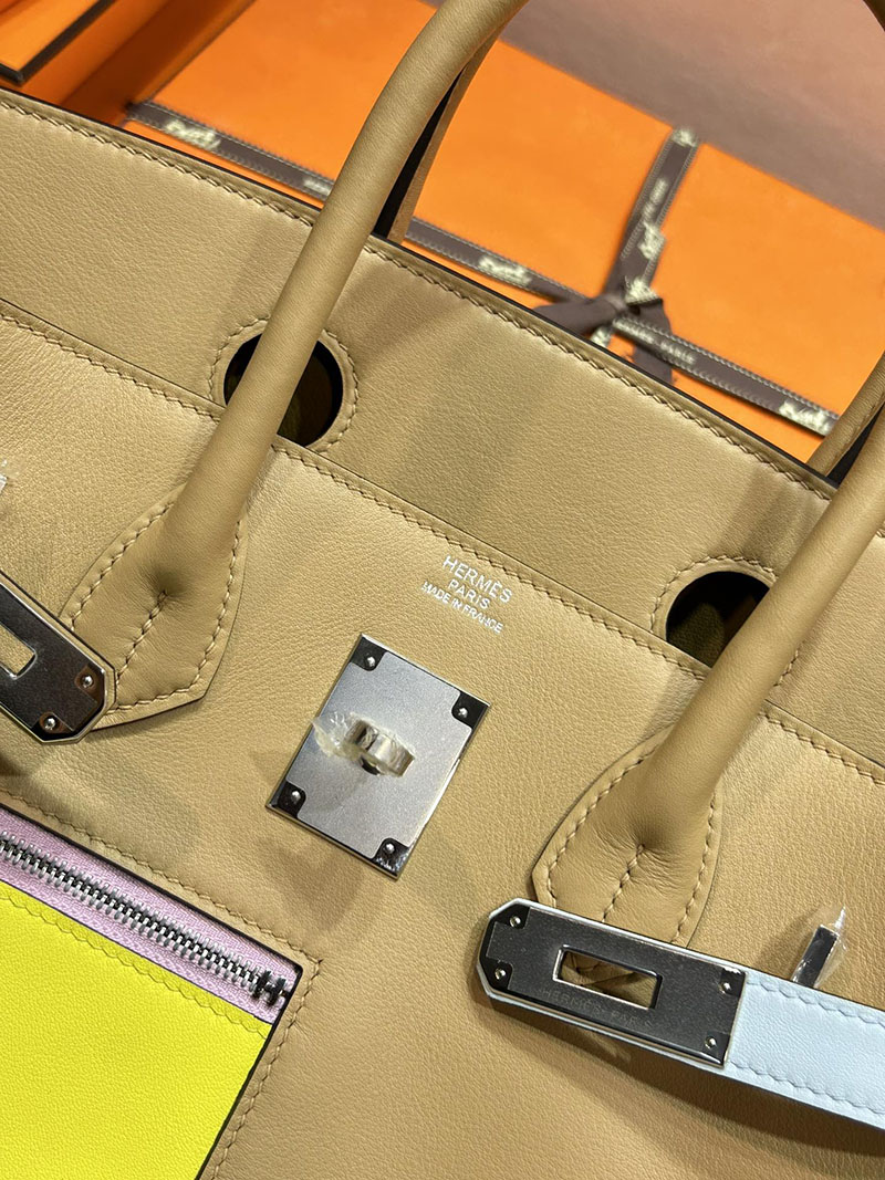 人気色 H品 エルメス バーキン30 カラーマティック チャイ/ライム トゴ シルバー金具 2517806 バーキン カラーマティック 定価 - 画像 (2)