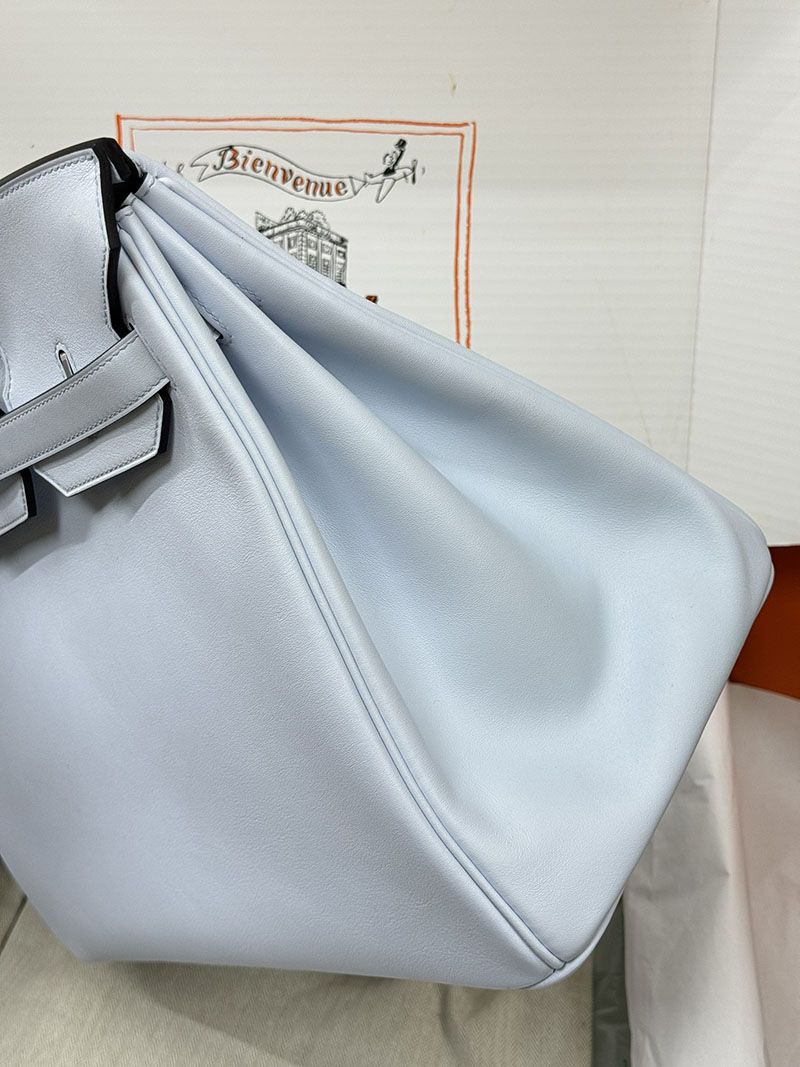 人気色 H品 エルメス バーキン35 アズール スイフト シルバー金具 2517819 バーキン35 新品 未使用品 - 画像 (8)