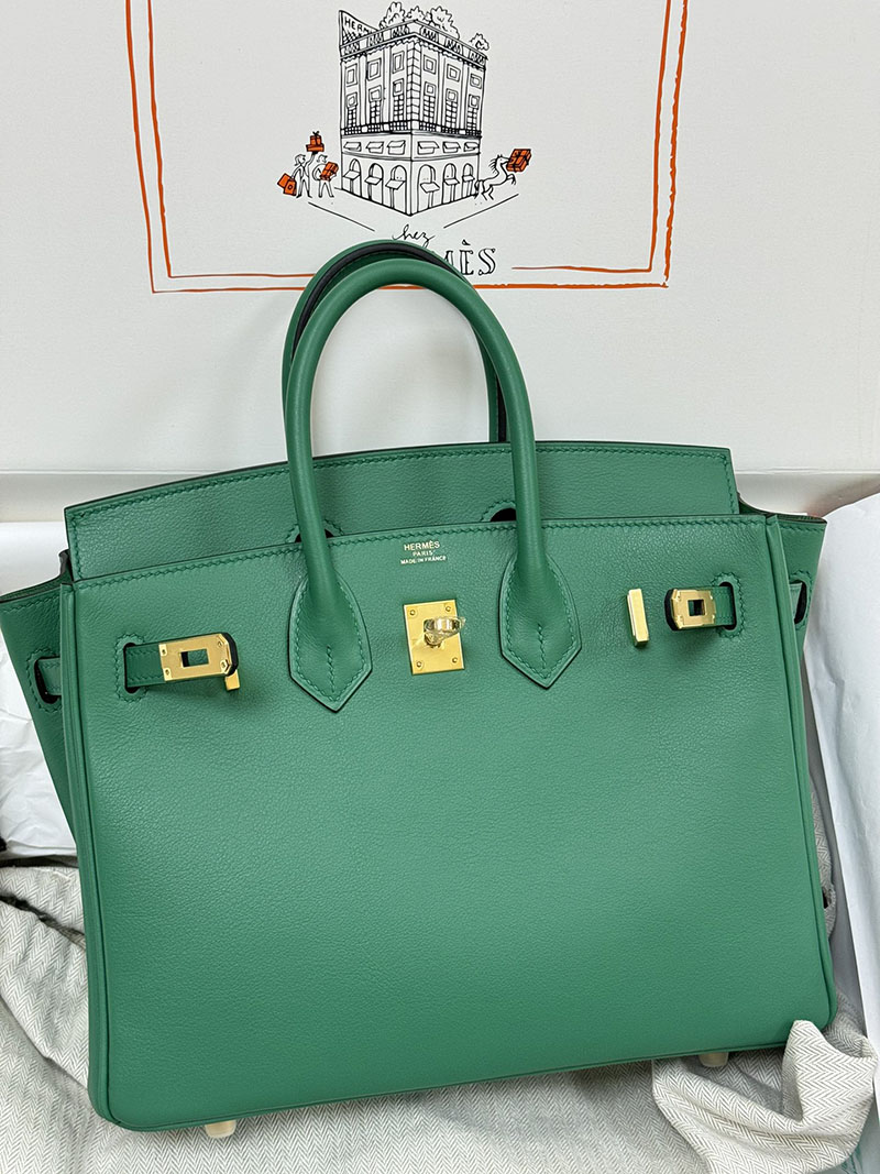 人気色 H品 エルメス バーキン30 ヴェールヴェルティゴ スイフト ゴールド金具 2517820 信頼できる 並行輸入 店 バッグ - 画像 (4)